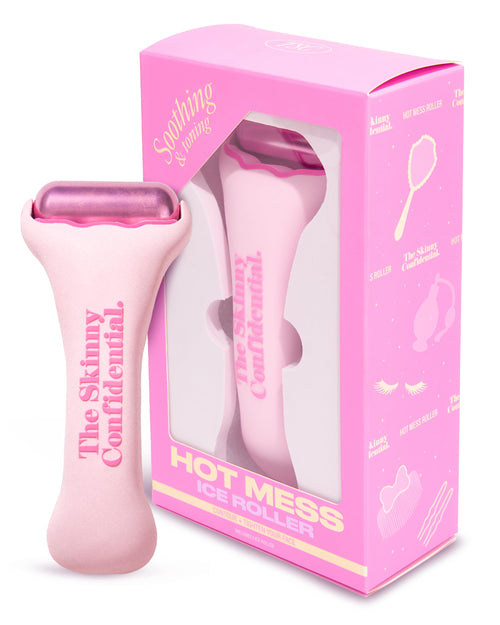 The Skinny Confidential HOT Mess Ice Roller for Face - Facial Roller Skincare Tools Contour Tighten & De-Puff Skin - Self Care Beauty Gift for Women & Men for Clear Radiant & Smoother-Looking Skin