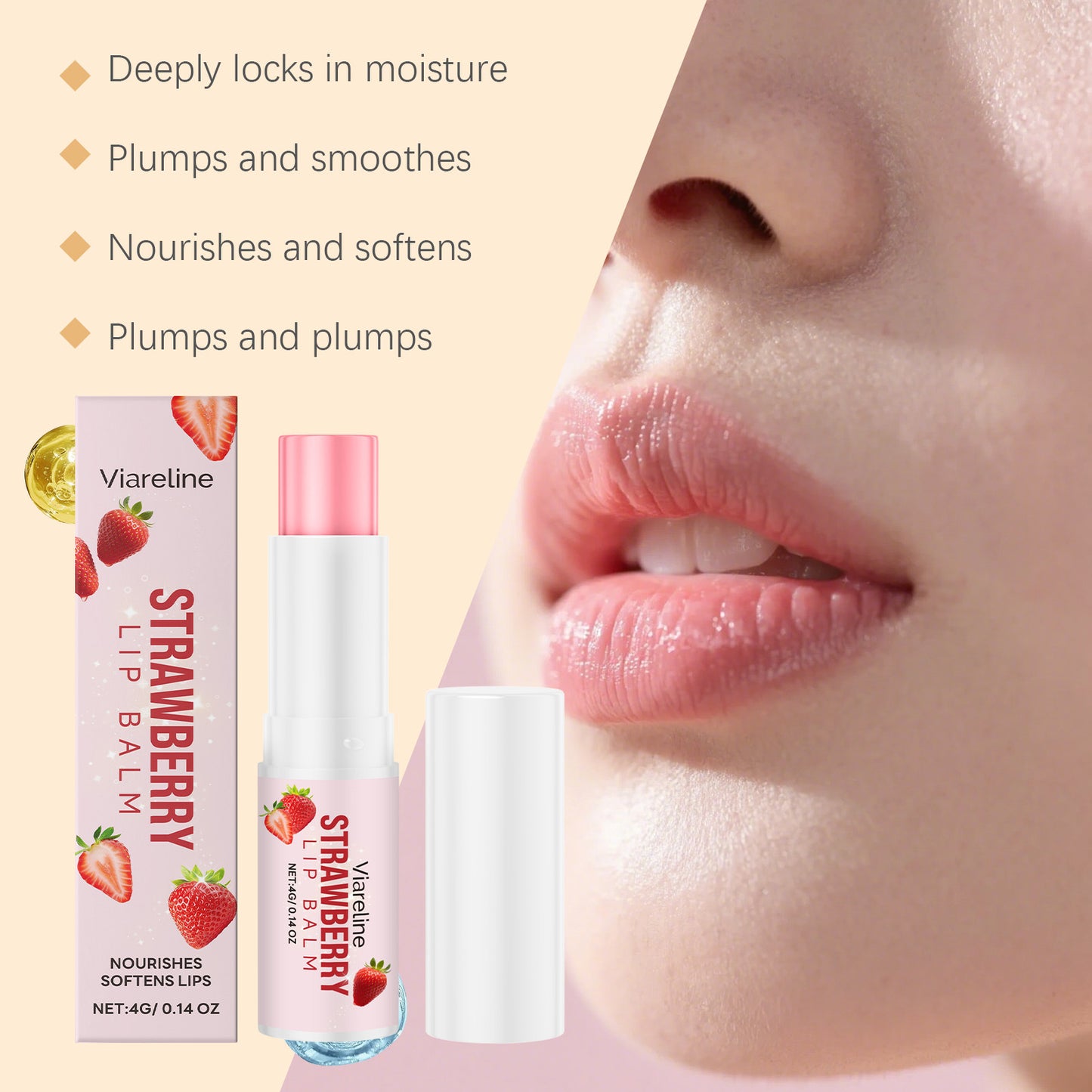 Strawberry Lip Balm | Hydrating Lip